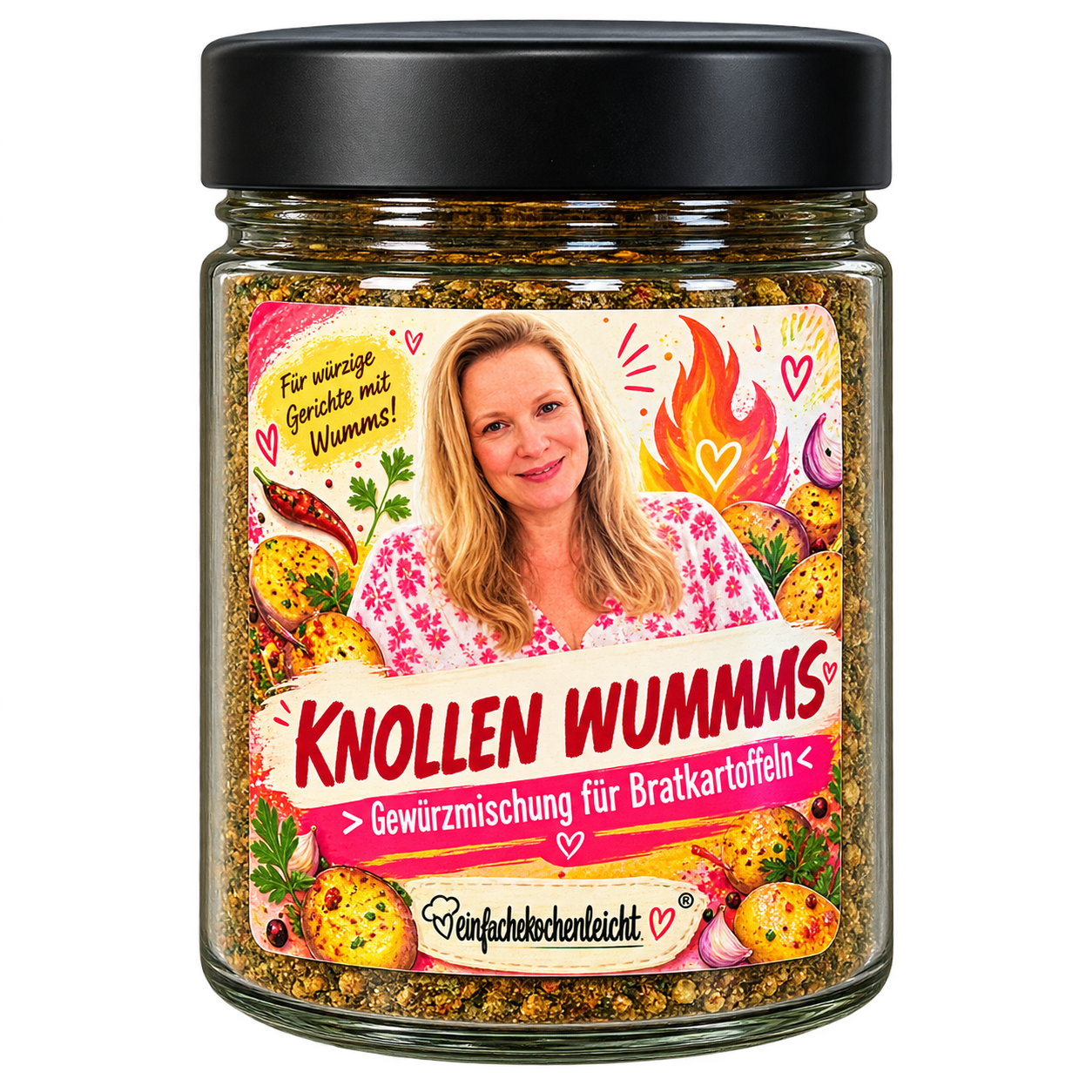 Produkttitel: Knollen Wummms – Gewürzubereitung für Bratkartoffeln | @Nicolekochtleicht x Pfalz & Flamme